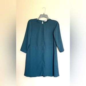 Aritzia Wilfred Teal Pocket Mini Shift Dress